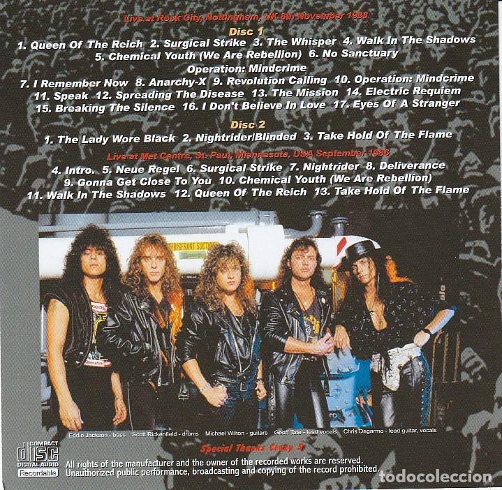 CDs de m&uacute;sica: 2 CDs - QUEENSRYCHE - Live Nottingham 1988 - Foto 2