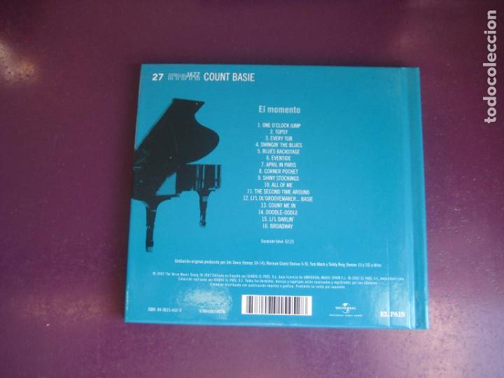 CDs de m&uacute;sica: Count Basie &ndash; El Momento - CD + LIBRO UNIVERSAL EL PAIS 2007 - JAZZ - Foto 3