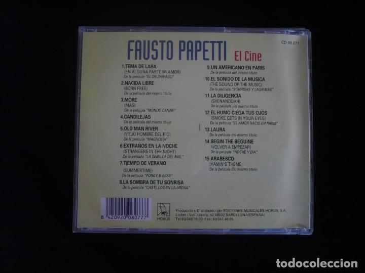 CDs de m&uacute;sica: fausto papetti el cine - cd como nuevo - Foto 2