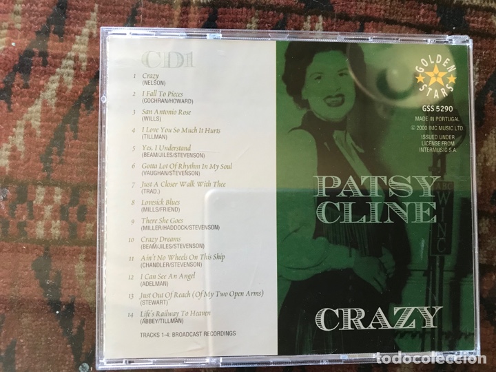 CDs de m&uacute;sica: Patsy Cline. Crazy. 2 CD&rsquo;s. Goleen stars. Muy dif&iacute;cil - Foto 2