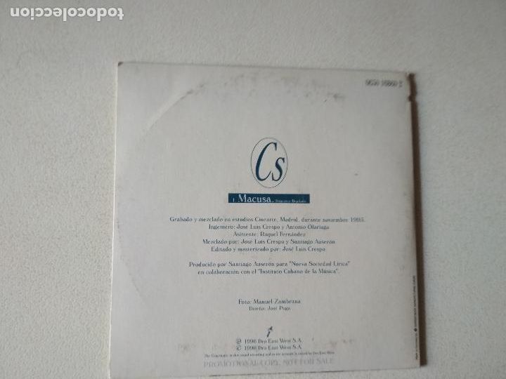 CDs de m&uacute;sica: compay segundo, macusa, 1996, cd single promocional - Foto 3