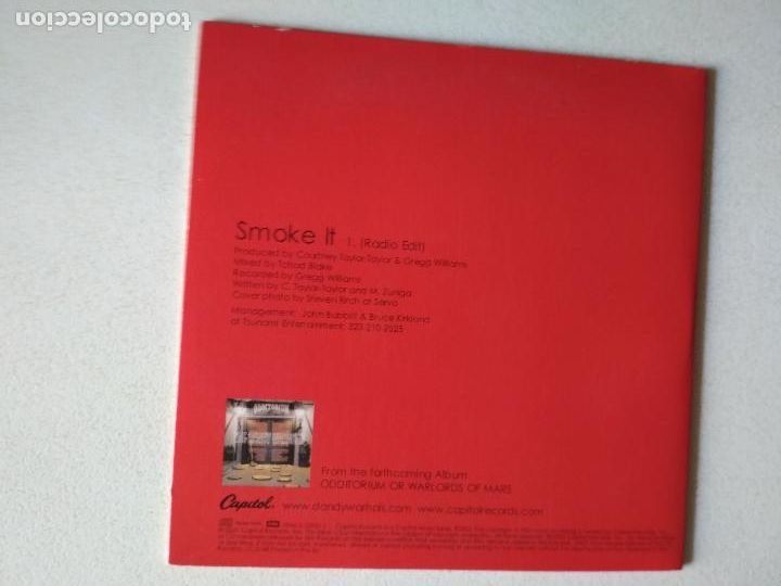 CDs de m&uacute;sica: the dandy warhols, smoke it, cd single - Foto 2