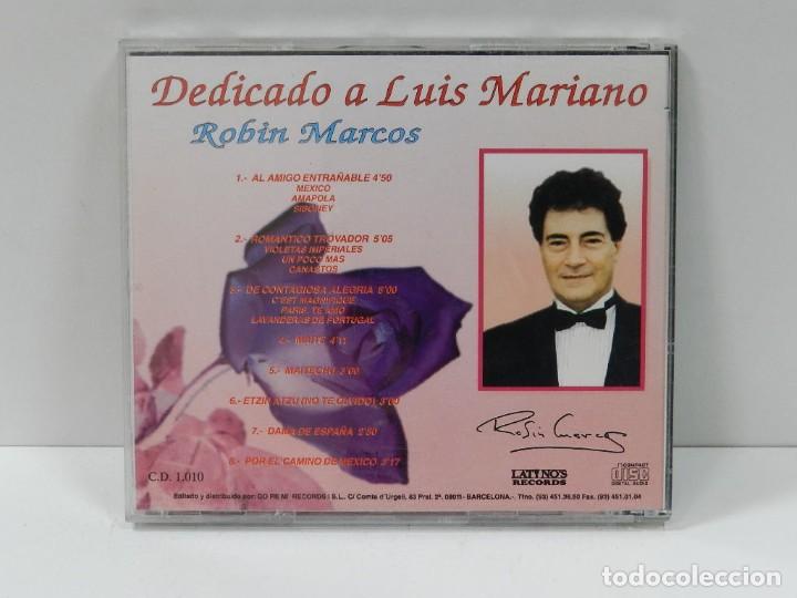 CDs de m&uacute;sica: DISCO CD. Robin Marcos &ndash; Dedicado A Lu&iacute;s Mariano. COMPACT DISC. - Foto 2