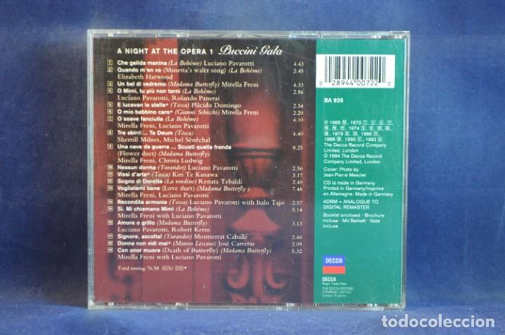 CDs de m&uacute;sica: VARIOUS - A NIGHT AT THE OPERA 1, PUCCINI GALA - CD - Foto 2