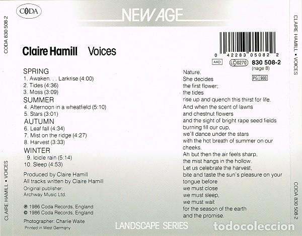 CDs de m&uacute;sica: Claire Hamill - Voices - CD - Foto 2