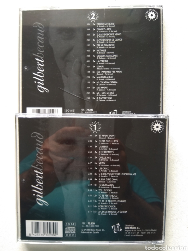 CDs de m&uacute;sica: CD GILBERT BECAUD LO MEJOR DE DOBLE CD - Foto 4