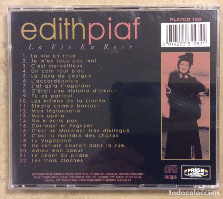 CDs de m&uacute;sica: EDITH PIAF &ldquo;LA VIE EN ROSE&rdquo;. CD. - Foto 3