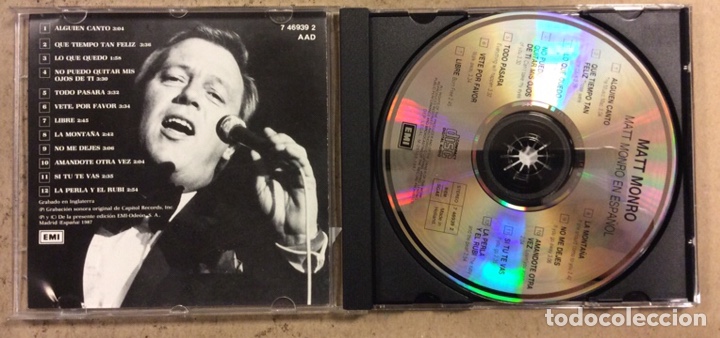 CDs de m&uacute;sica: MATT MONRO &ldquo;EN ESPA&Ntilde;OL&rdquo;. CD. CAPITOL RECORDS 1987. - Foto 2