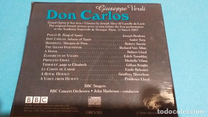 CDs de m&uacute;sica: GIUSEPPE VERDI - DON CARLOS - Foto 5