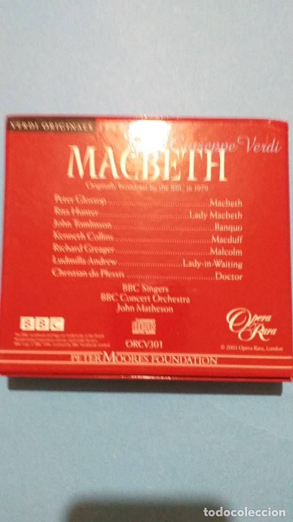 CDs de m&uacute;sica: GIUSEPPE VERDI - MACBETH (PRIMERA VERSI&Oacute;N DE 1847) - Foto 2