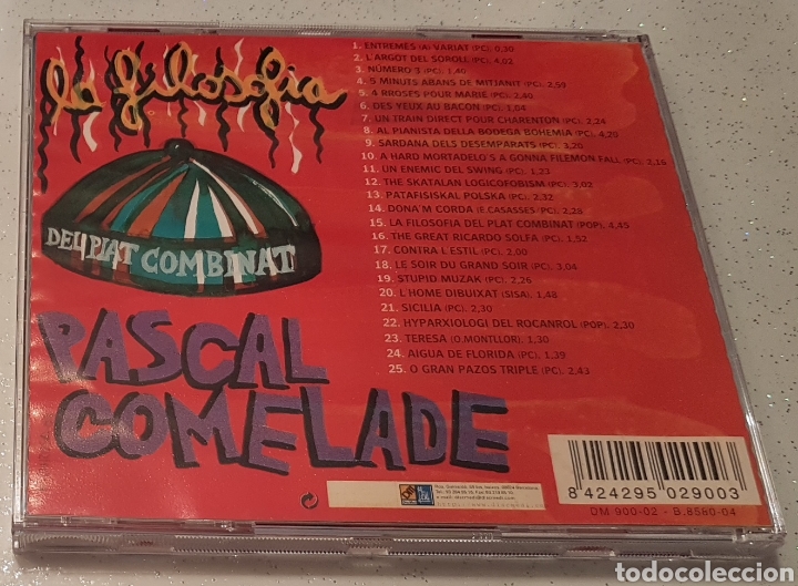 CDs de m&uacute;sica: CD PASCAL COMELADE - FILOSOFIA DEL PLAT COMBINAT - Foto 3