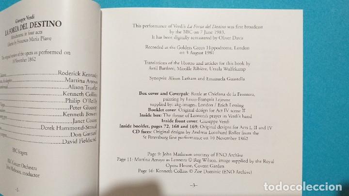 CDs de m&uacute;sica: GIUSEPPE VERDI - LA FORZA DEL DESTINO - VERSI&Oacute;N ORIGINAL DE 1862 - Foto 7