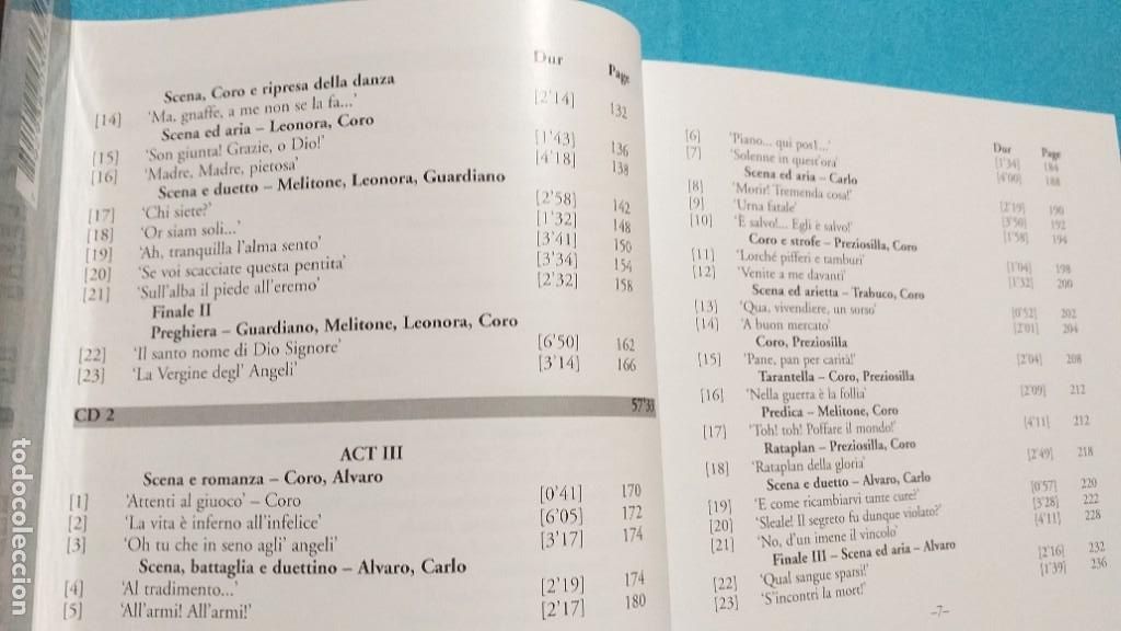 CDs de m&uacute;sica: GIUSEPPE VERDI - LA FORZA DEL DESTINO - VERSI&Oacute;N ORIGINAL DE 1862 - Foto 10