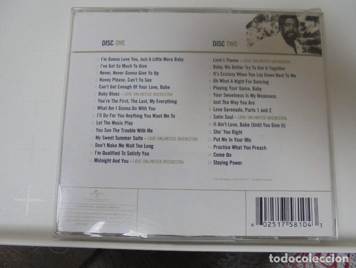 CDs de m&uacute;sica: BARRY WHITE. GOLD. DOBLE COMPACTO CON 30 TEMAS. - Foto 2