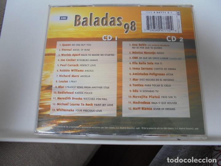 CDs de m&uacute;sica: BALADAS 98. DOBLE COMPACTO CON 25 TEMAS. UNA JOYA. - Foto 2