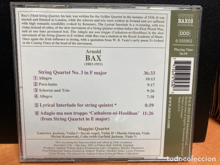 CDs de m&uacute;sica: Bax, Maggini Quartet - String Quartet No. 3 (CD, Album) - Foto 2