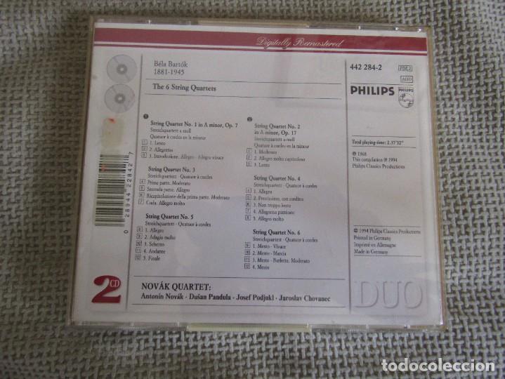 CDs de m&uacute;sica: Bart&oacute;k - The 6 String Quartets - Novak Quartet - 2 X CDs - Foto 2