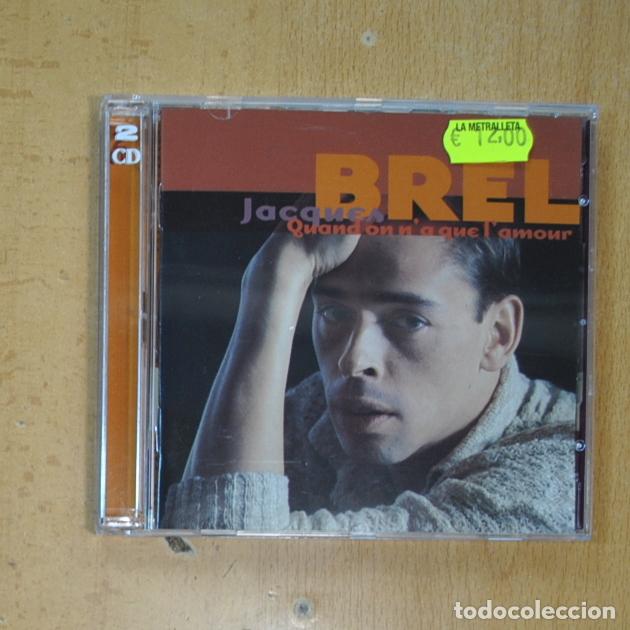 CDs de m&uacute;sica: JACQUES BREL - QUANDON N A QUE L AMOUR - 2 CD - Foto 1