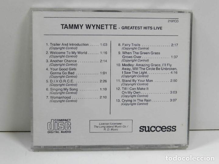 CDs de m&uacute;sica: DISCO CD. Tammy Wynette &ndash; Greatest Hits - Live. COMPACT DISC. - Foto 2