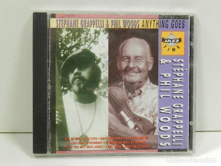 CDs de m&uacute;sica: DISCO CD. Stephane Grappelli & Phil Woods &ndash; Anything Goes. COMPACT DISC. - Foto 1