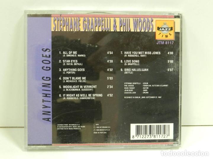 CDs de m&uacute;sica: DISCO CD. Stephane Grappelli & Phil Woods &ndash; Anything Goes. COMPACT DISC. - Foto 2