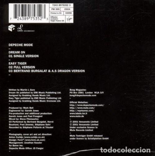 CDs de m&uacute;sica: Depeche Mode - Dream On - CD maxi single en funda de cart&oacute;n - Foto 2