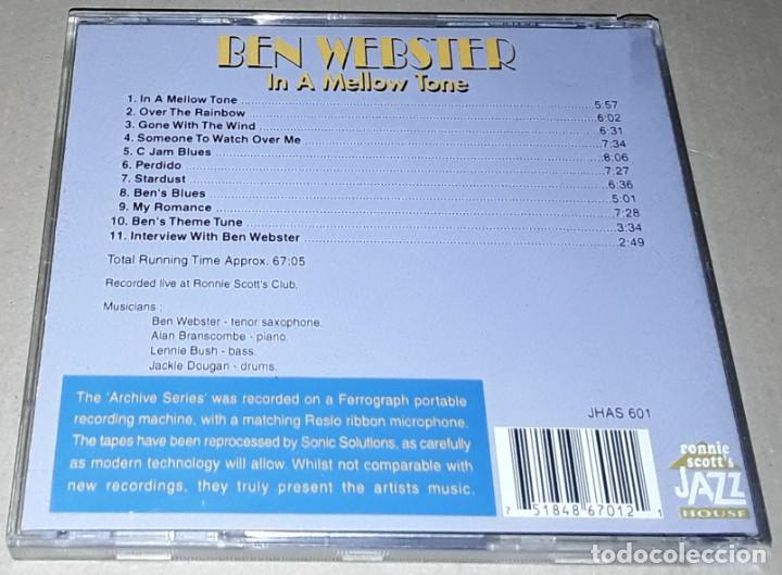 CDs de m&uacute;sica: CD - BEN WEBSTER - IN A MELLOW TONE - Foto 2