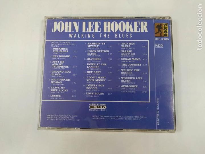 CDs de m&uacute;sica: JOHN LEE HOOKER. WALKING THE BLUES. CD. TDKCD38 - Foto 3