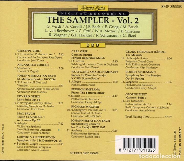 CDs de m&uacute;sica: The Sampler - Vol. 2. Verdi. Corelli. Bach. Bruch. Beethoven, etc. CD - Foto 2