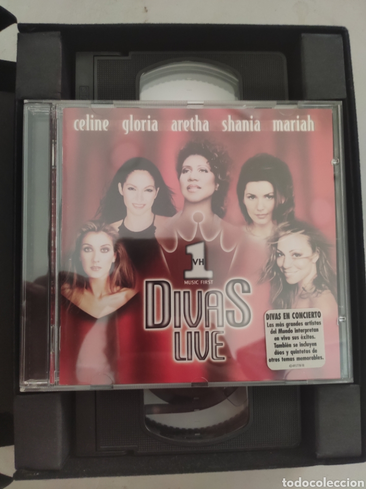 CDs de m&uacute;sica: DIVAS LIVE. CAJA DE TERCIOPELO CON CD Y VHS - Foto 2