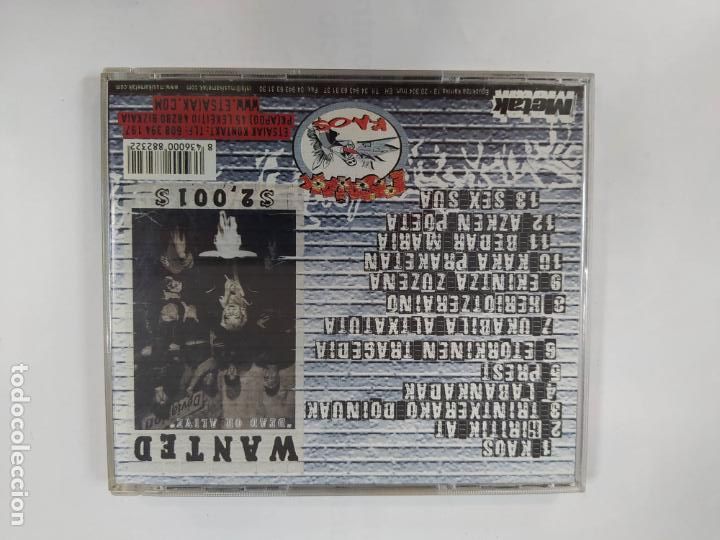 CDs de m&uacute;sica: KAOS ETSAIAK. CD. TDK166 - Foto 3