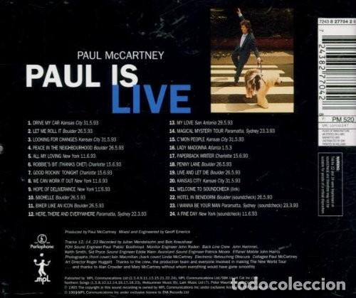 CDs de m&uacute;sica: Paul McCartney - Paul Is Live - CD - Foto 2