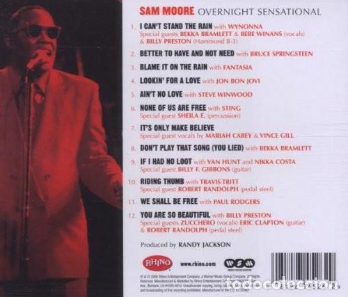 CDs de m&uacute;sica: Sam Moore - Overnight Sensational - CD - Foto 2