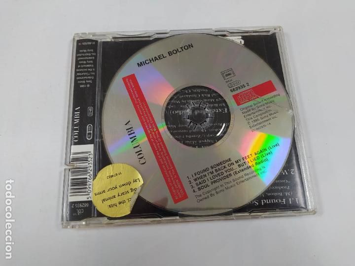 CDs de m&uacute;sica: MICHAEL BOLTON. I FOUND SOMEONE. CD. TDKCD175 - Foto 2
