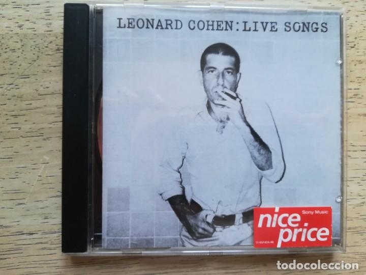 CDs de m&uacute;sica: Leonard Cohen. Live songs. CD - Foto 1