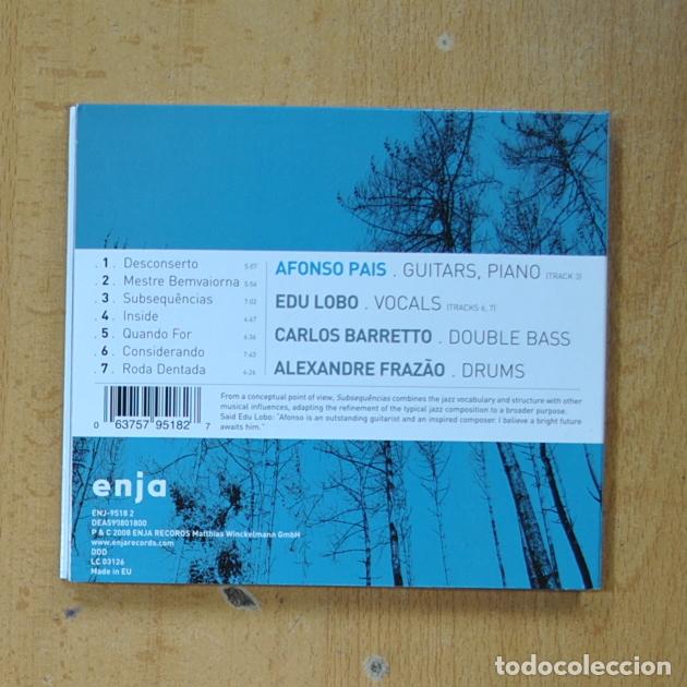 CDs de m&uacute;sica: AFONSO PAIS TRIO - SUBSEQUENCIAS - CD - Foto 2