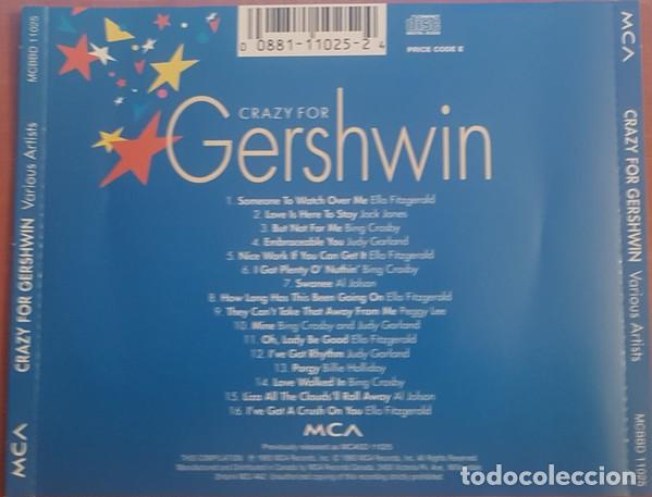 CDs de m&uacute;sica: Various - Crazy For Gershwin (CD, Comp, RE) Label:MCA Records Cat#: MCBBD 11025 - Foto 2