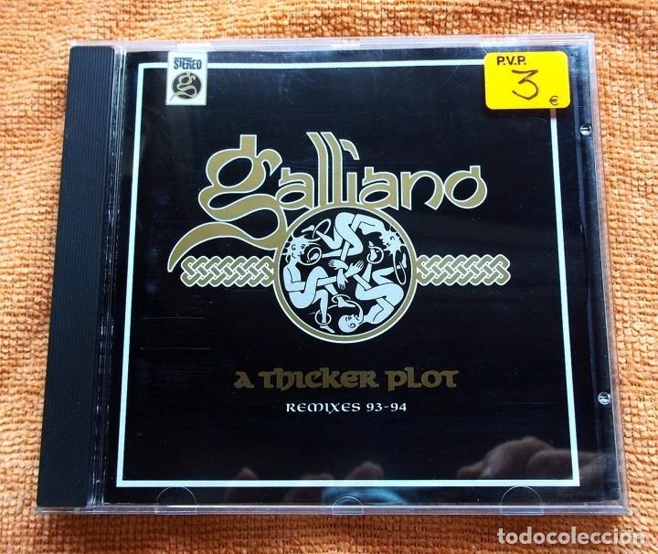 CDs de m&uacute;sica: CD GALLIANO . A THICKER PLOT . REMIXES 93-94 - Foto 3