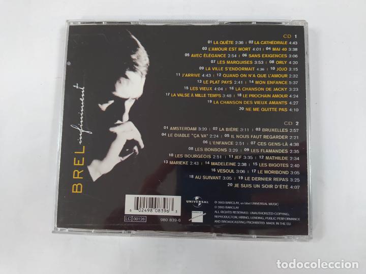 CDs de m&uacute;sica: JACQUES BREL - INFINIMENT. 40 CHANSONS. DOBLE CD. TDKCD160 - Foto 2