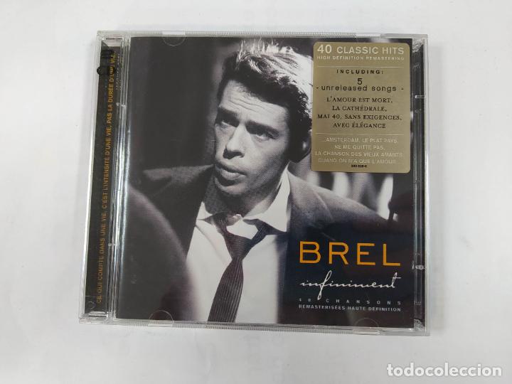 CDs de m&uacute;sica: JACQUES BREL - INFINIMENT. 40 CHANSONS. DOBLE CD. TDKCD160 - Foto 1