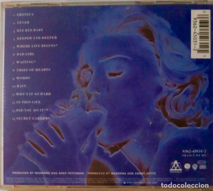 CDs de m&uacute;sica: MADONNA EROTICA, CD - Foto 2