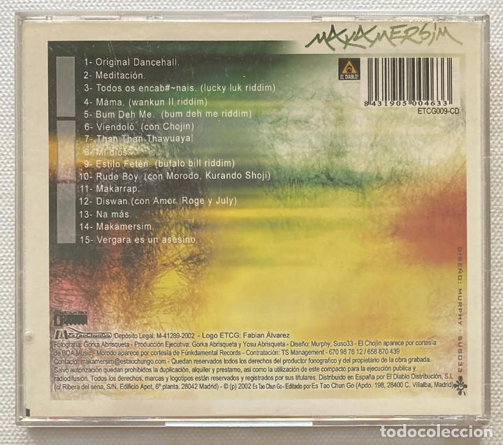 CDs de m&uacute;sica: CD. MAKAMERSIM. ORIGINAL DANCEHALL (0201CD) - Foto 2