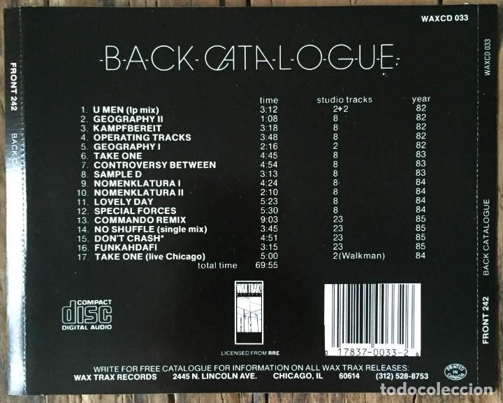 CDs de m&uacute;sica: FRONT 242 - BACK CATALOGUE - Foto 4