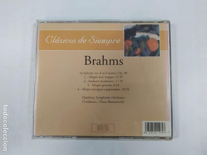 CDs de m&uacute;sica: BRAHMS. SYMPHONY NO. 4 IN E MINOR. OP. 98. CD. TDKCD162 - Foto 3