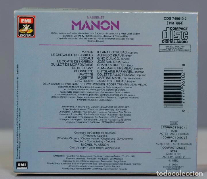 CDs de m&uacute;sica: 3 CD. Manon. MASSENET. PLASSON - Foto 2