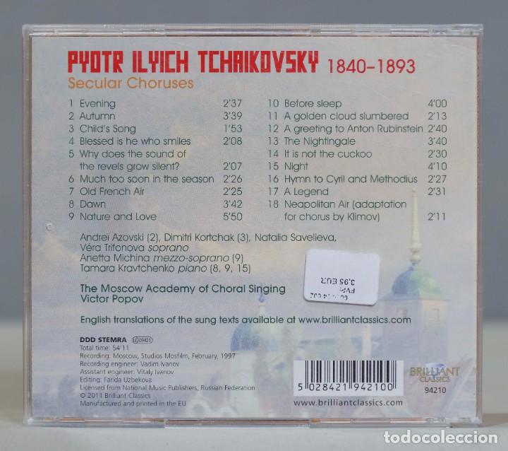 CDs de m&uacute;sica: CD. Secular Choruses. Tchaikovsky. Victor Popov - Foto 2