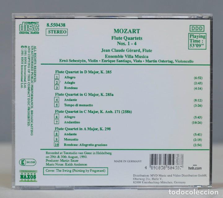 CDs de m&uacute;sica: CD. Mozart. Flute Quartets Nos. 1-4. GERARD - Foto 2