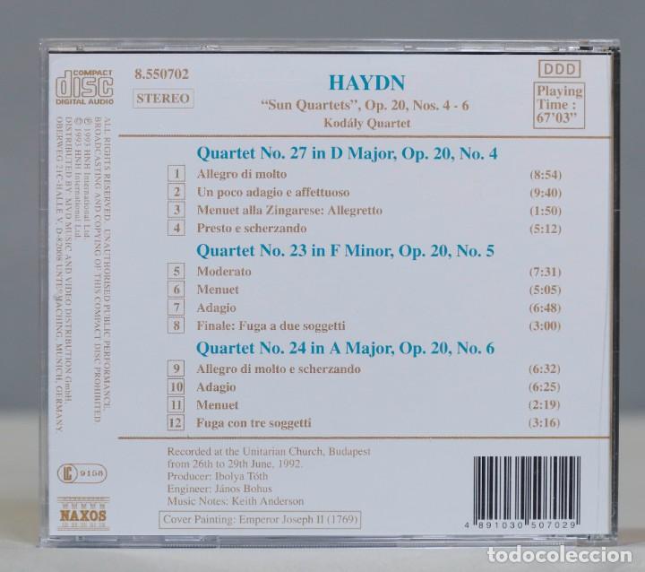CDs de m&uacute;sica: 2 CD. Haydn. Kod&aacute;ly Quartet. String Quartets Op. 20 &rdquo;Sun&rdquo;, Nos. 1 - 6 - Foto 4