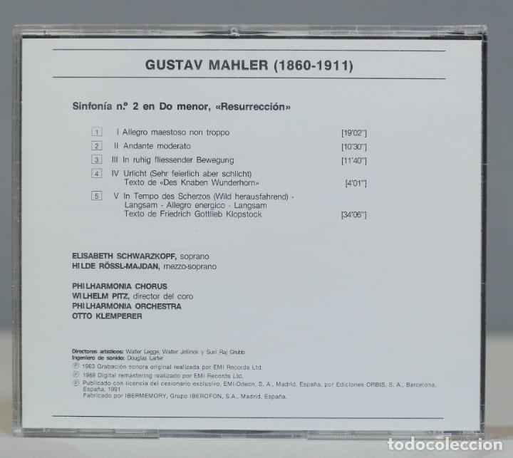 CDs de m&uacute;sica: CD. MAHLER. SINFONIA 2. KLEMPERER - Foto 2