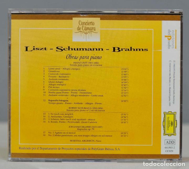 CDs de m&uacute;sica: CD. LISZT. SCHUMANN. BRAHMS. ARGERICH - Foto 2